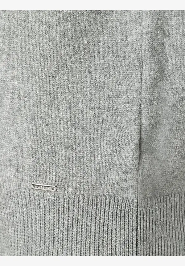More & More Pullover mit Volantärmel, grau melange, Herbst-Kollektion im Angebot