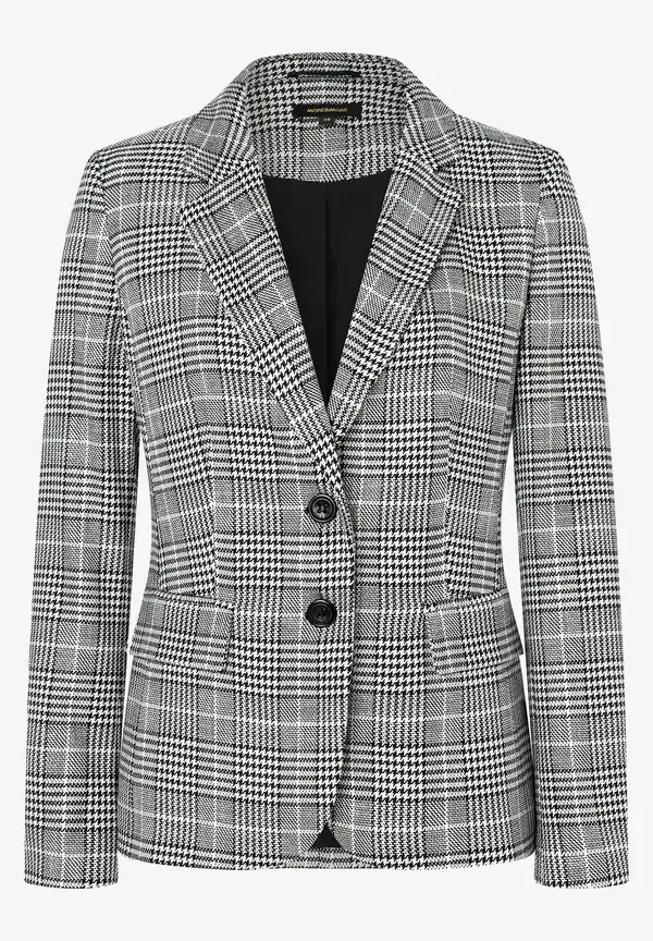 More & More Glencheck Blazer, schwarz/ecru, Herbst-Kollektion Günstiger Verkauf