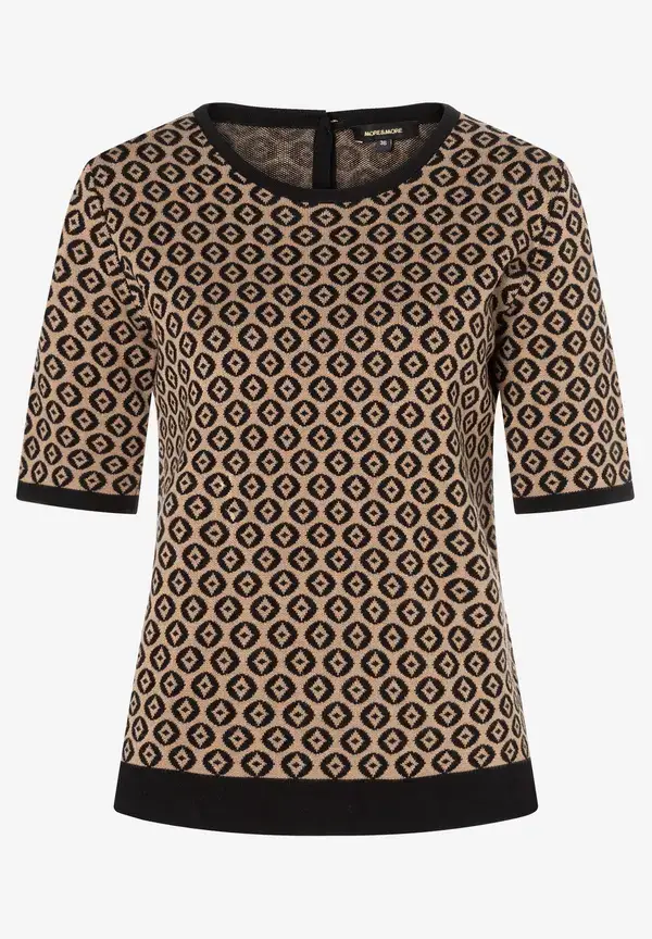 More & More Halbarm-Pullover mit Jacquardmuster, Herbst-Kollektion Meist gekauft
