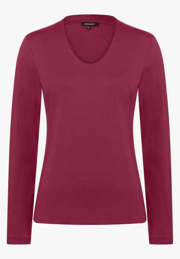 More & More Langarmshirt, bordeaux, Herbst-Kollektion Kostenloser Versand