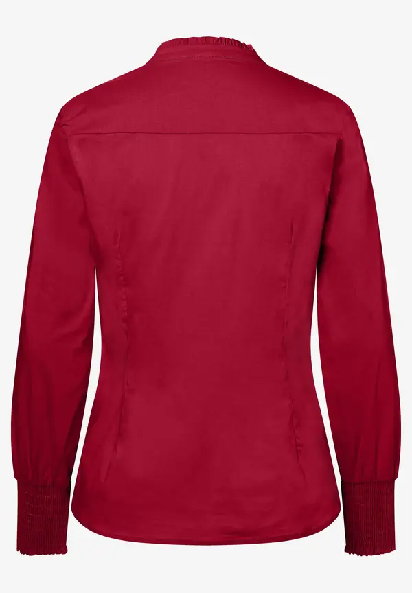 More & More Baumwoll/Stretch Bluse, rot, Herbst-Kollektion Fabrik Onlineshop