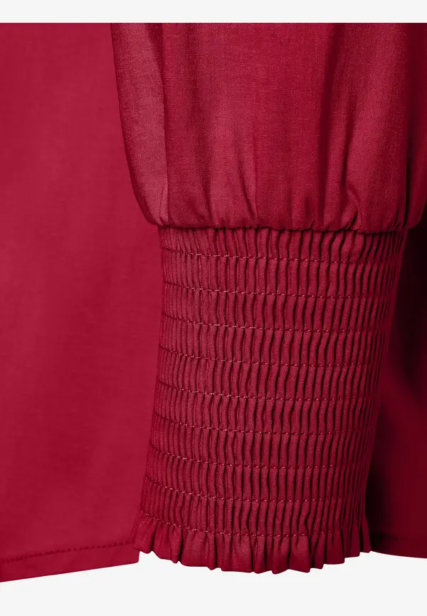 More & More Baumwoll/Stretch Bluse, rot, Herbst-Kollektion Fabrik Onlineshop