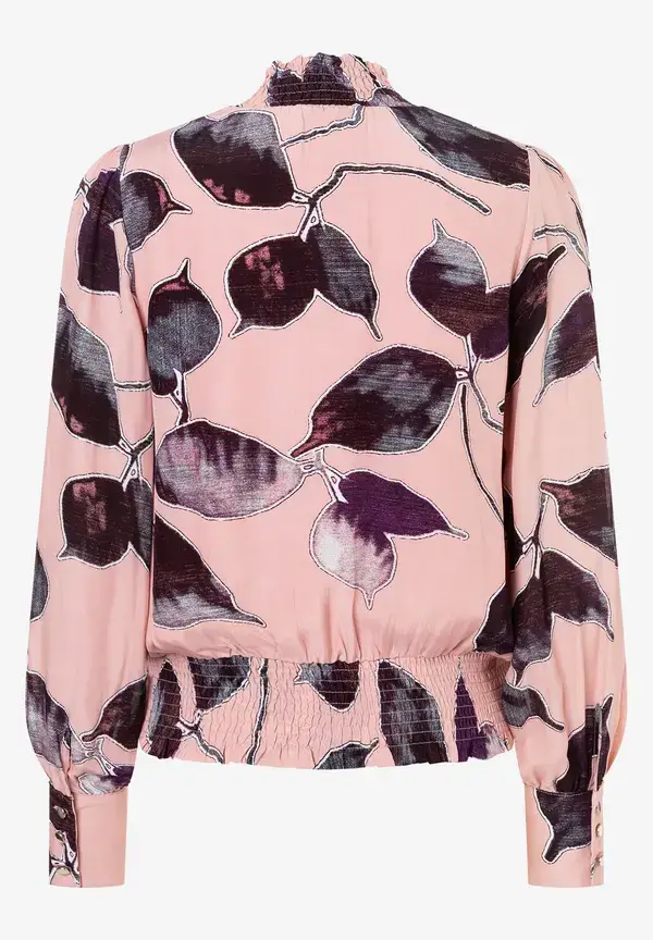 More & More Viskosebluse, Blätterprint, Herbst-Kollektion Rabatt