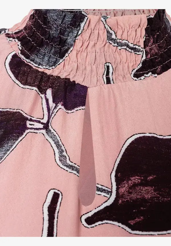 More & More Viskosebluse, Blätterprint, Herbst-Kollektion Rabatt