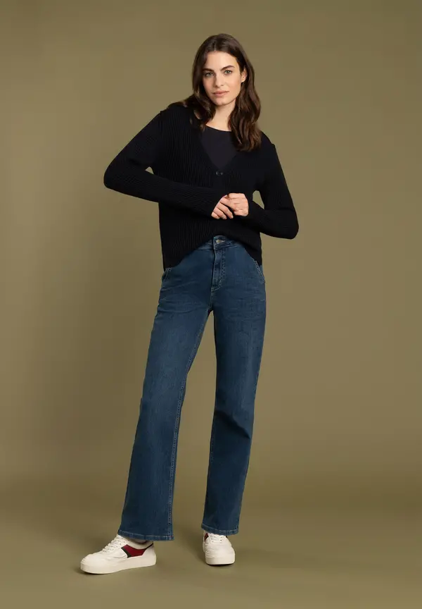 More & More Cardigan, Rippe, marine Black Friday