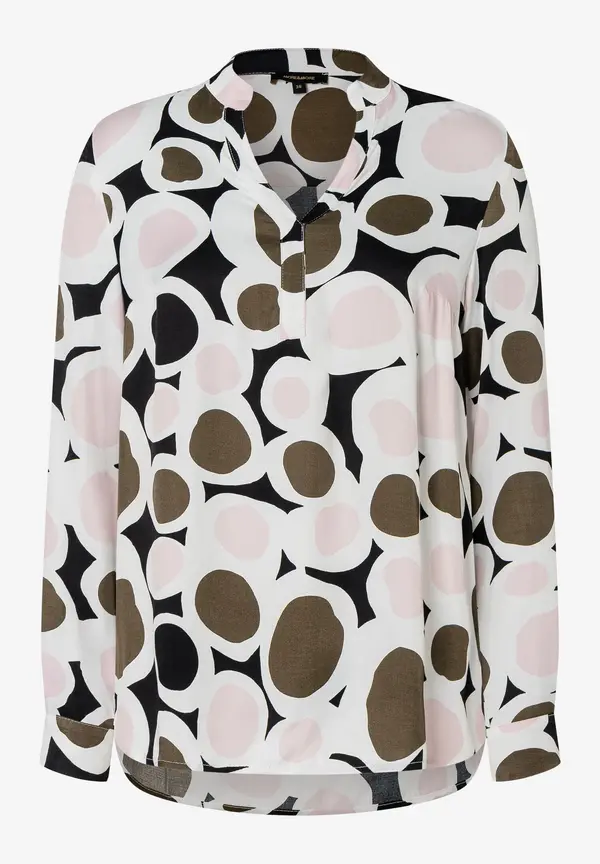 More & More Printbluse, rosé/olive/schwarz, Herbst-Kollektion Osterangebot