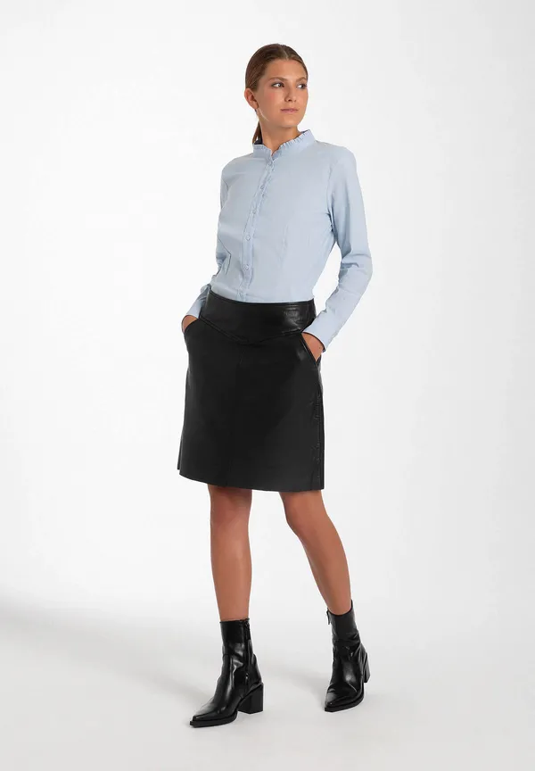 More & More Baumwoll/Stretch Bluse, hellblau, Herbst-Kollektion Vatertagsangebot
