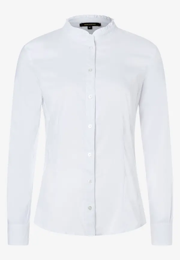 More & More Baumwoll/Stretch Bluse, weiß, Herbst-Kollektion Lagerräumung