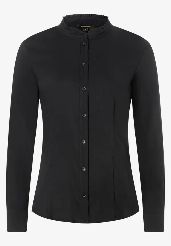 More & More Baumwoll/Stretch Bluse, schwarz, Herbst-Kollektion Top Angebot