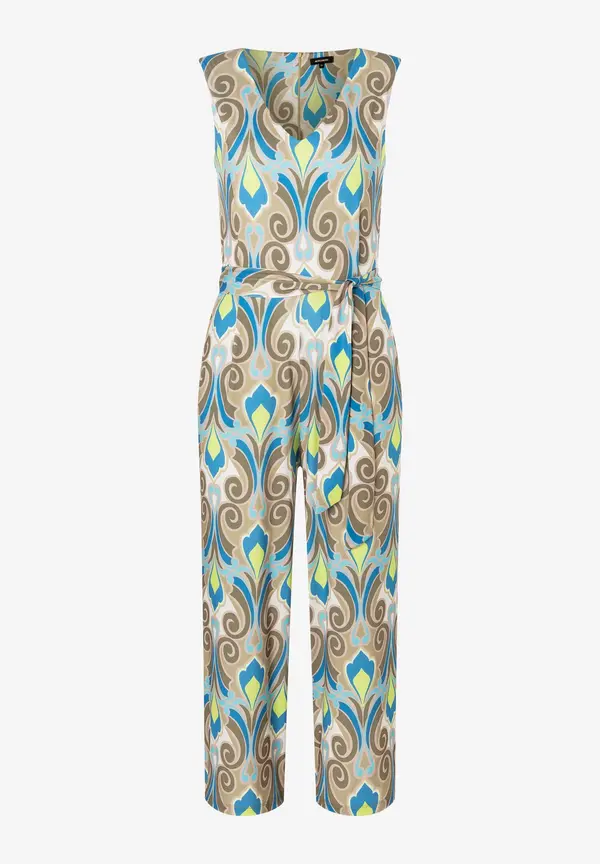 More & More Jersey Jumpsuit, Ornament-Print, lime/khaki/blau Bestseller