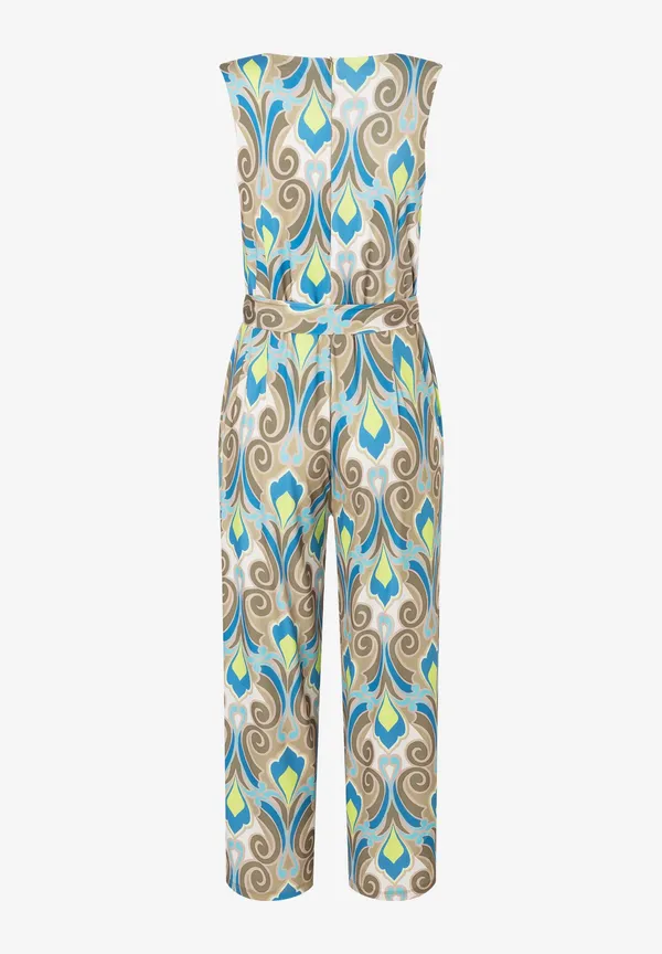 More & More Jersey Jumpsuit, Ornament-Print, lime/khaki/blau Bestseller