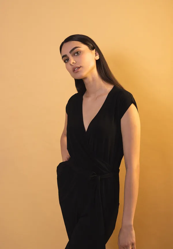 More & More Jersey-Jumpsuit, schwarz, Sommer-Kollektion Sonderangebote