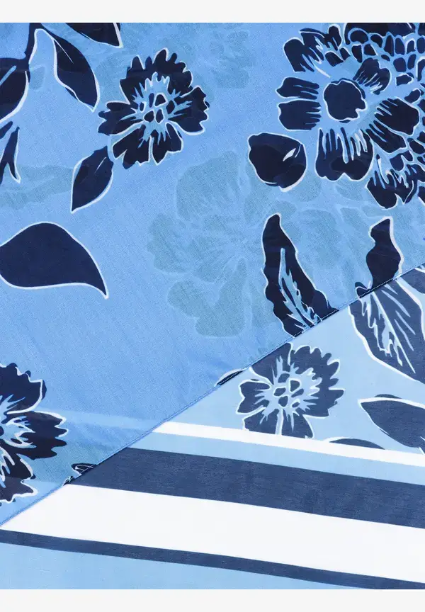 More & More Printschal, hellblau/marine, Frühjahrs-Kollektion Wochenangebot