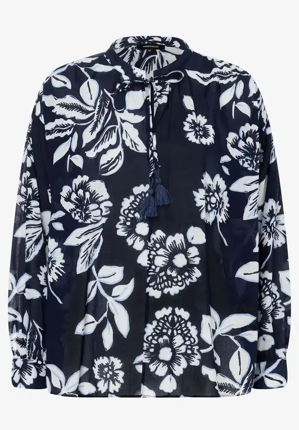 More & More Baumwollbluse, marine/weiß, Frühjahrs-Kollektion Kostenlose Rückgabe