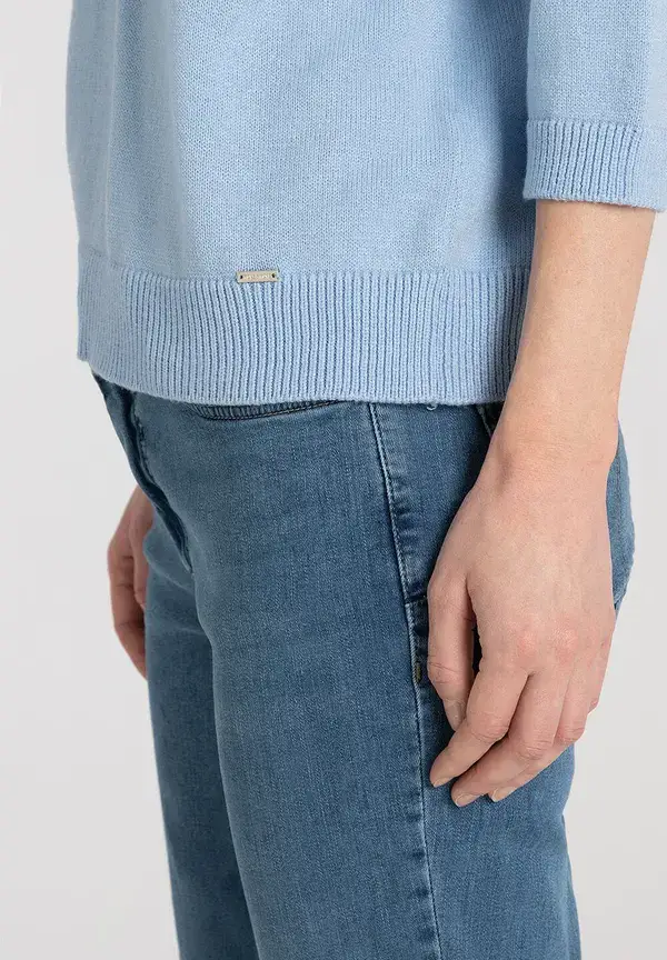 More & More V-Neck Pullover, hellblau, Frühjahres-Kollektion Vierteljährliche Förderung