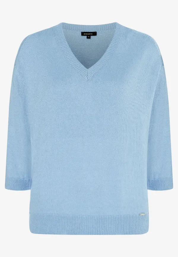 More & More V-Neck Pullover, hellblau, Frühjahres-Kollektion Vierteljährliche Förderung