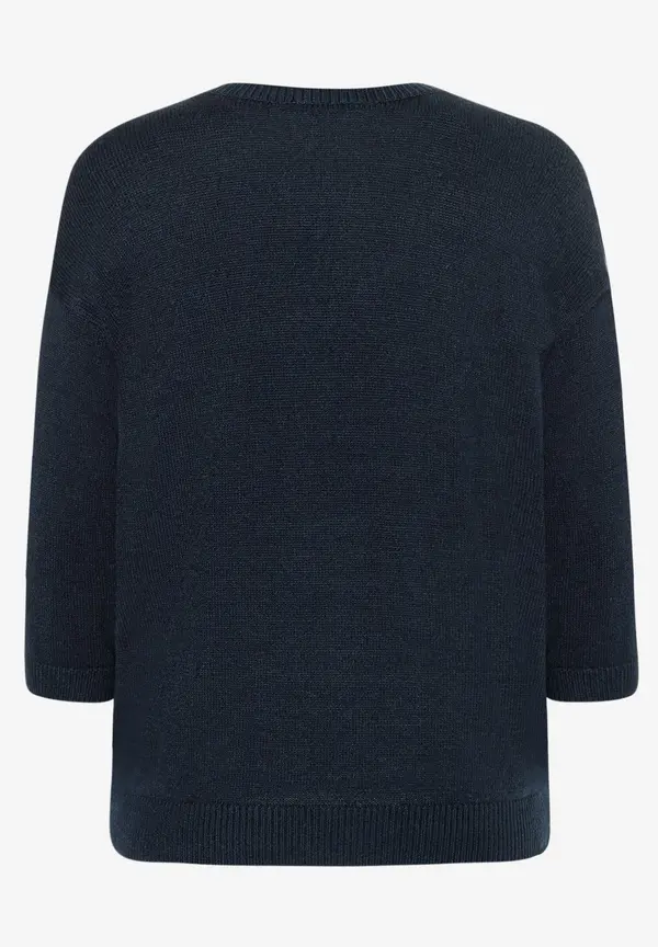 More & More V-Neck Pullover, marine, Frühjahres-Kollektion 50% Rabatt mit kostenlosem Versand