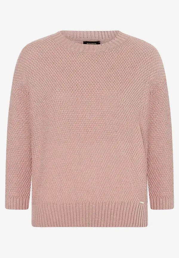 More & More Strukturpullover, 3/4 Arm, rosa, Frühjahrs-Kollektion Clearance-Verkauf
