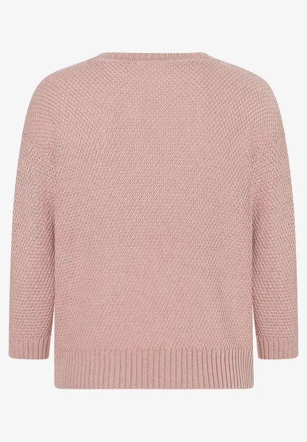 More & More Strukturpullover, 3/4 Arm, rosa, Frühjahrs-Kollektion Clearance-Verkauf