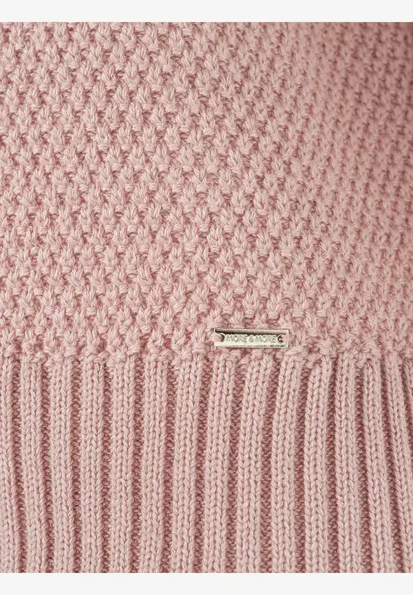 More & More Strukturpullover, 3/4 Arm, rosa, Frühjahrs-Kollektion Clearance-Verkauf