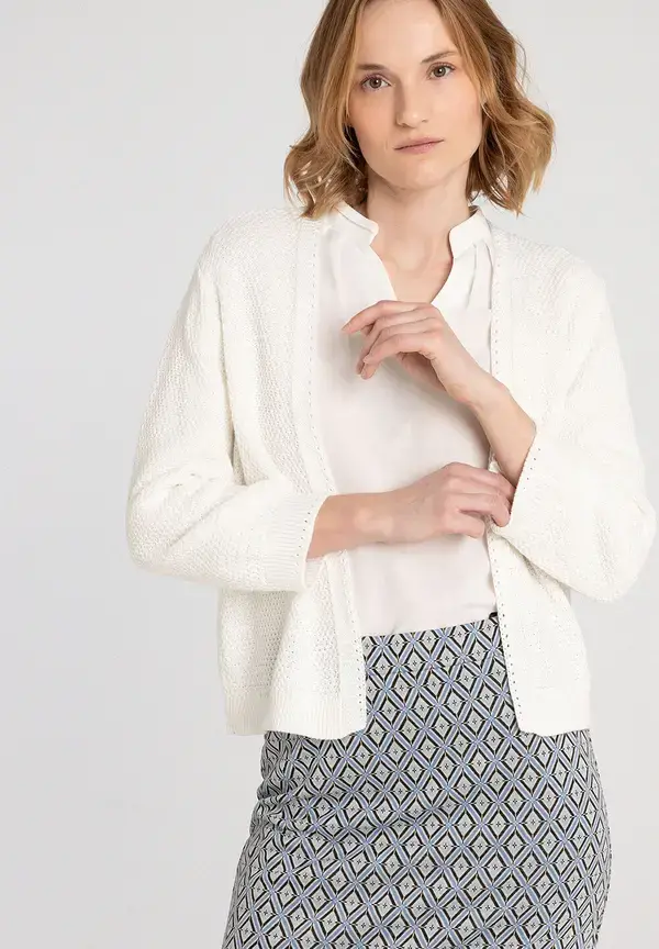 More & More offener Cardigan, ecru, Frühjahrs-Kollektion Fabrikladen