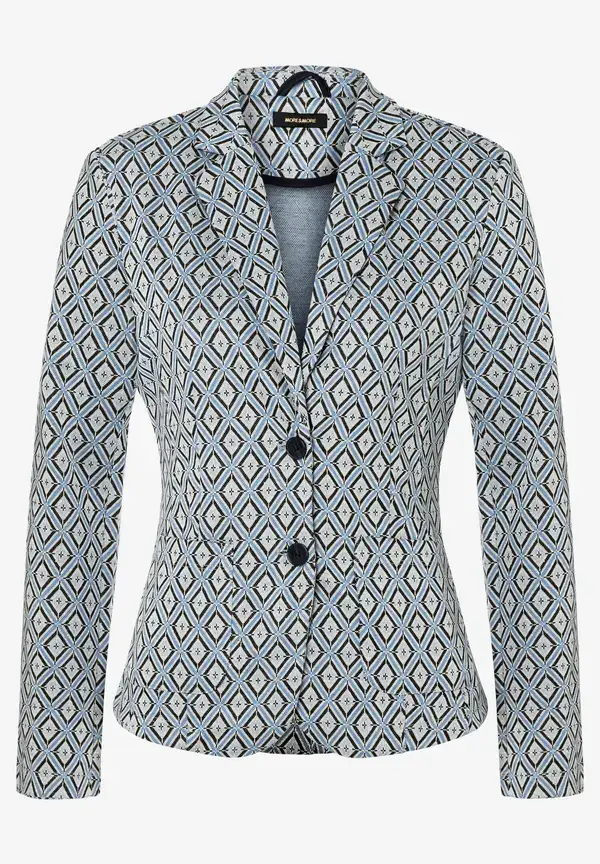 More & More Jerseyblazer mit Jacquardmuster, Frühjahrs-Kollektion Begrenzt auf 3 Tage
