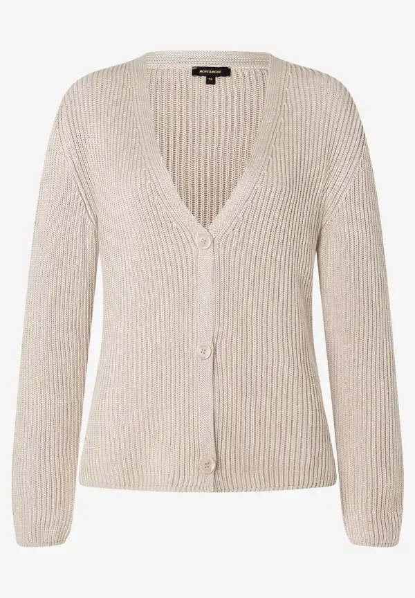 More & More Cardigan, Rippe, sand Fabrik Onlineshop