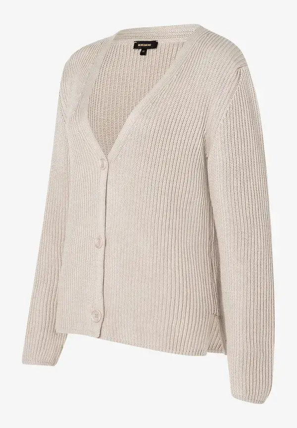 More & More Cardigan, Rippe, sand Fabrik Onlineshop