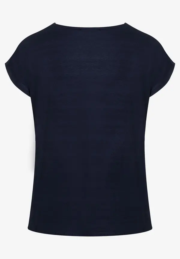 More & More Blusenshirt, grafischer Print, marine/hellblau, Frühjahrs-Kollektion Rabatt