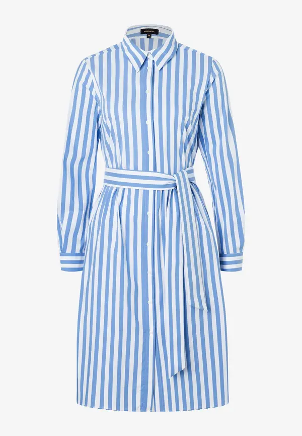 More & More Hemdblusenkleid mit Streifenmuster, blau/weiß, Frühjahrs-Kollektion Günstig kaufen