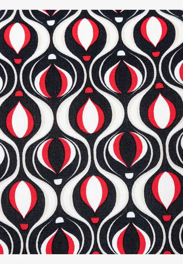 More & More Viskosebluse, grafischer Print, marine/rot, Frühjahrs-Kollektion Flash Sale