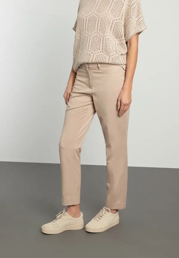 More & More Anzughose mit feiner Struktur, beige, Frühjahrs-Kollektion Preisnachlass