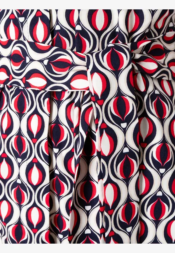 More & More Hemdblusenkleid, grafischer Print, marine/rot, Frühjahrs-Kollektion Saisonschlussverkauf