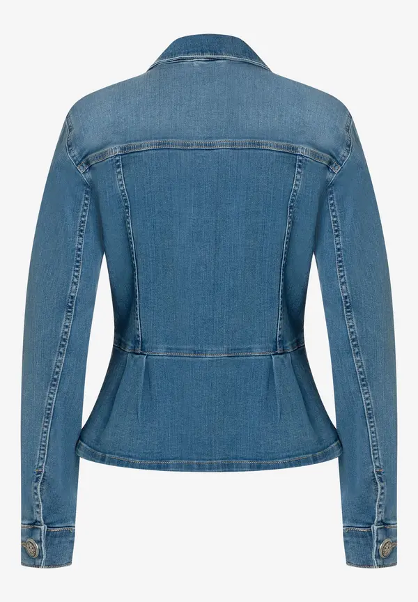 More & More Jeansjacke mit Schößchen, Frühjahrs-Kollektion Neueste Mode