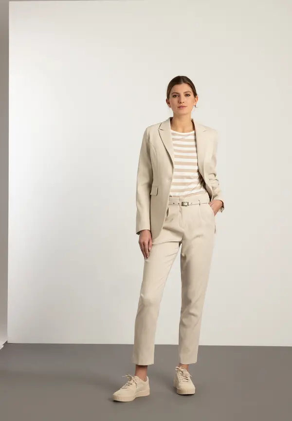 More & More strukturierter Blazer, almond, Frühjahrs-Kollektion Zeitlich begrenztes Angebot