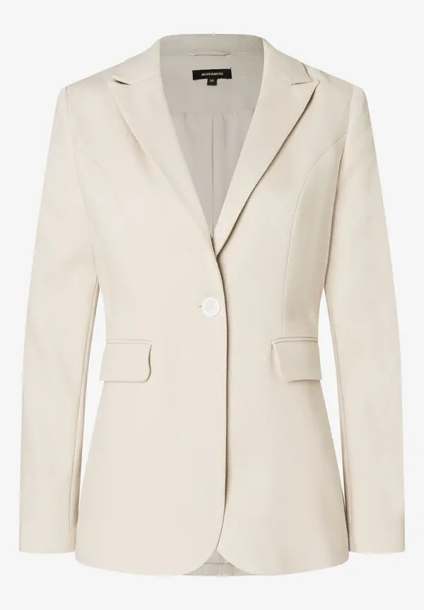 More & More strukturierter Blazer, almond, Frühjahrs-Kollektion Zeitlich begrenztes Angebot