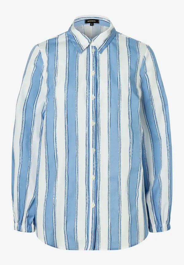 More & More Hemdbluse mit Streifenprint, blau/weiß, Frühjahrs-Kollektion Exklusive Angebote