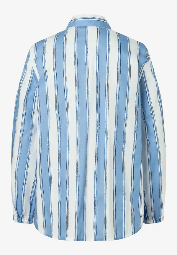 More & More Hemdbluse mit Streifenprint, blau/weiß, Frühjahrs-Kollektion Exklusive Angebote