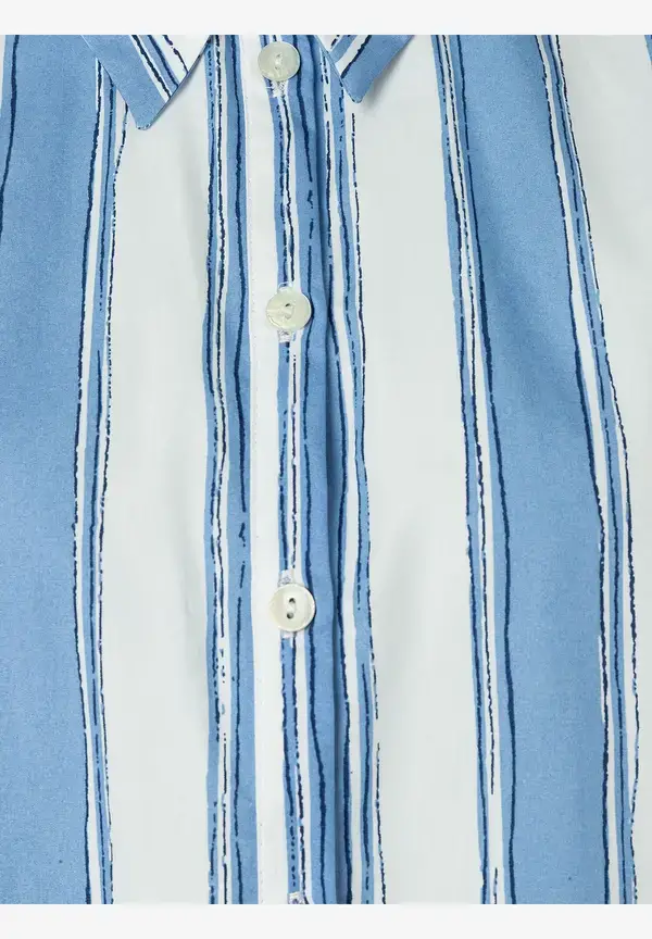 More & More Hemdbluse mit Streifenprint, blau/weiß, Frühjahrs-Kollektion Exklusive Angebote