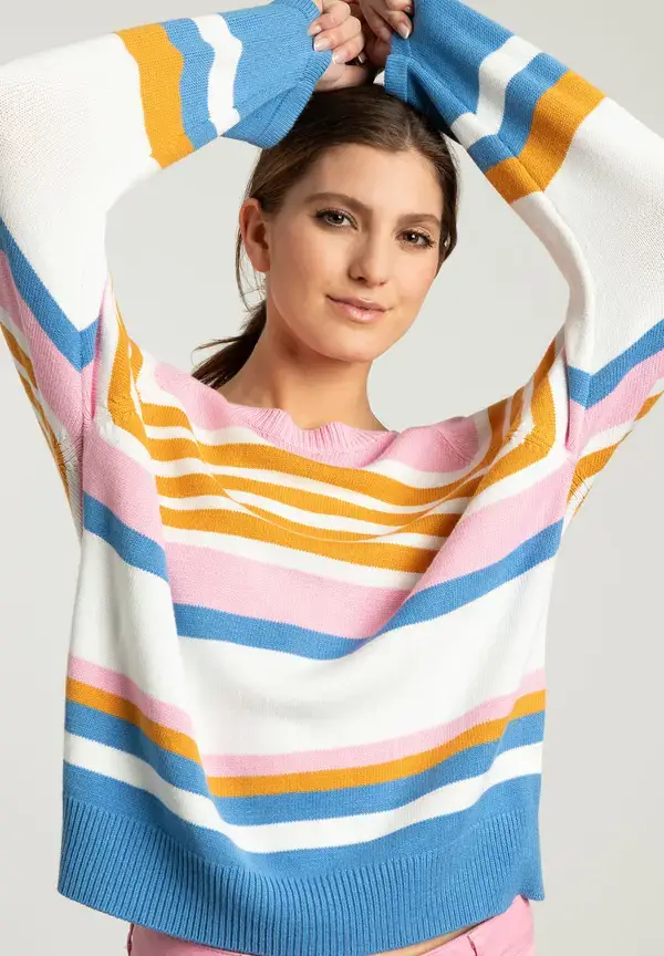More & More Streifenpullover, multicolor, Frühjahrs-Kollektion Bestseller