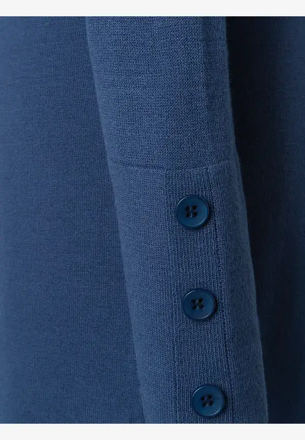 More & More langer Cardigan, estate blue, Frühjahrs-Kollektion Räumungsverkauf