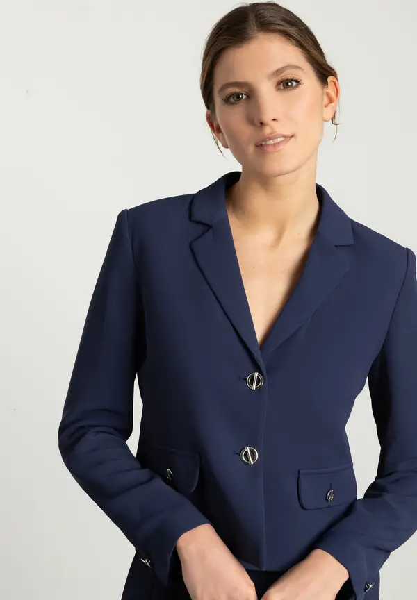 More & More kurzer Blazer, estate blue, Frühjahrs-Kollektion Tiefpreis