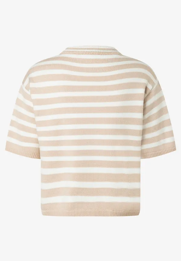 More & More kurzer Ringelpullover, beige/ecru, Frühjahrs-Kollektion JETZT KAUFEN