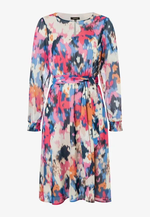 More & More Chiffonkleid mit abstraktem Print, Frühjahrs-Kollektion Letzte 2 Tage