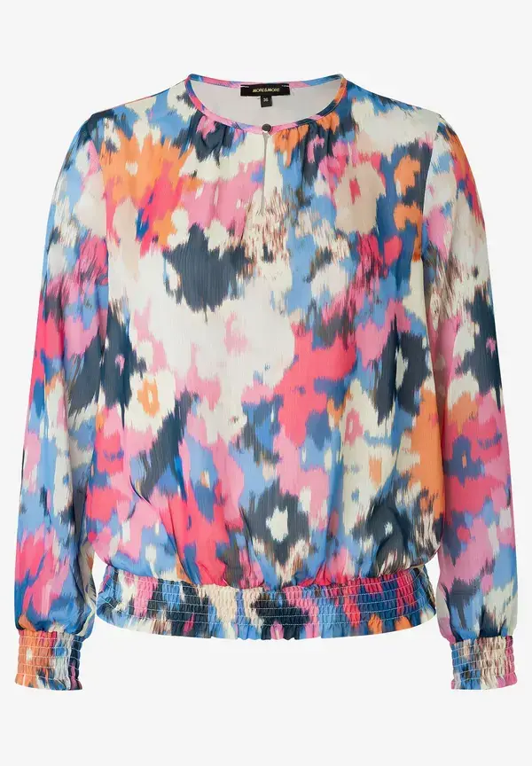 More & More Chiffonbluse mit abstraktem Print, Frühjahrs-Kollektion Bis zu 50% Rabatt