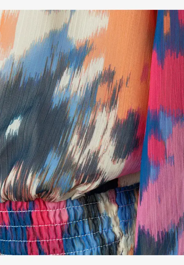 More & More Chiffonbluse mit abstraktem Print, Frühjahrs-Kollektion Bis zu 50% Rabatt