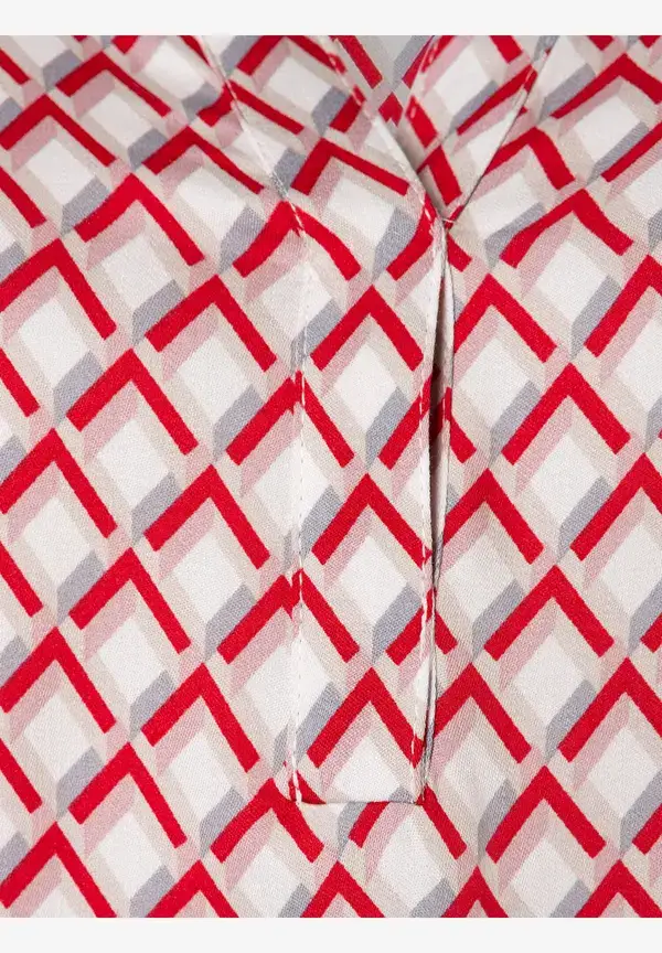 More & More Viskosebluse, rot/rosa/ecru, Herbst-Kollektion Bis zu 55% Rabatt