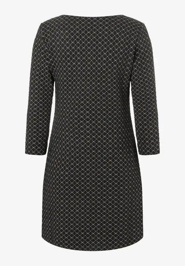 More & More Jerseykleid mit Struktur, schwarz/beige, Herbst-Kollektion Clearance-Verkauf