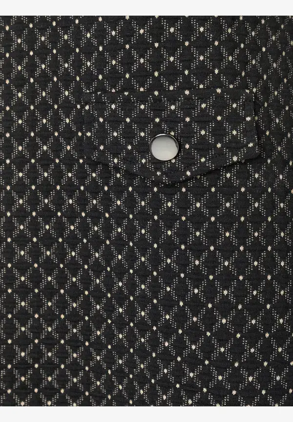 More & More Jerseykleid mit Struktur, schwarz/beige, Herbst-Kollektion Clearance-Verkauf