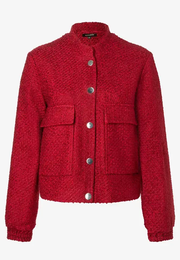 More & More Bouclé-Blouson, rot, Herbst-Kollektion Kostenloser Versand international